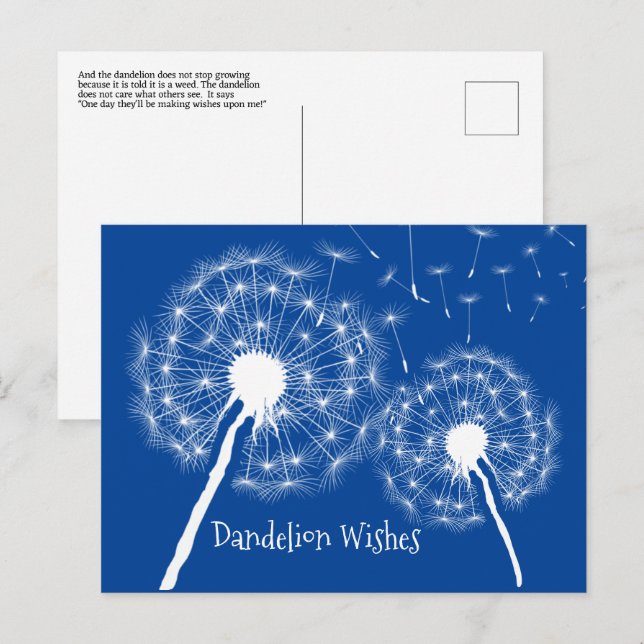 Dandelion Wishes Design Postcard (Front/Back)