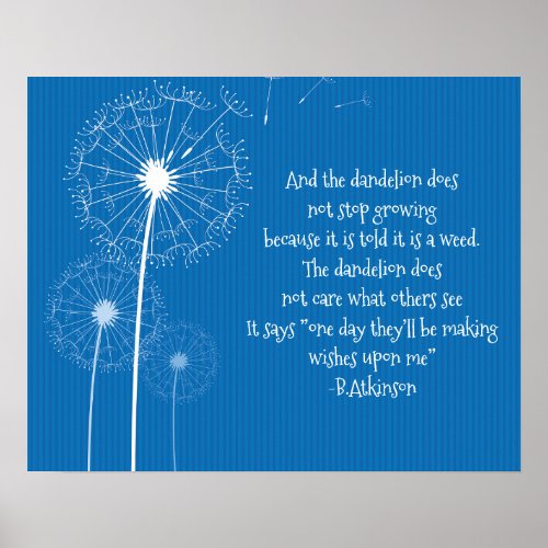 Dandelion Wishes Design Poster