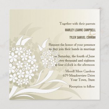 Dandelion Wishes Floral Invitation by SpiceTree_Weddings at Zazzle