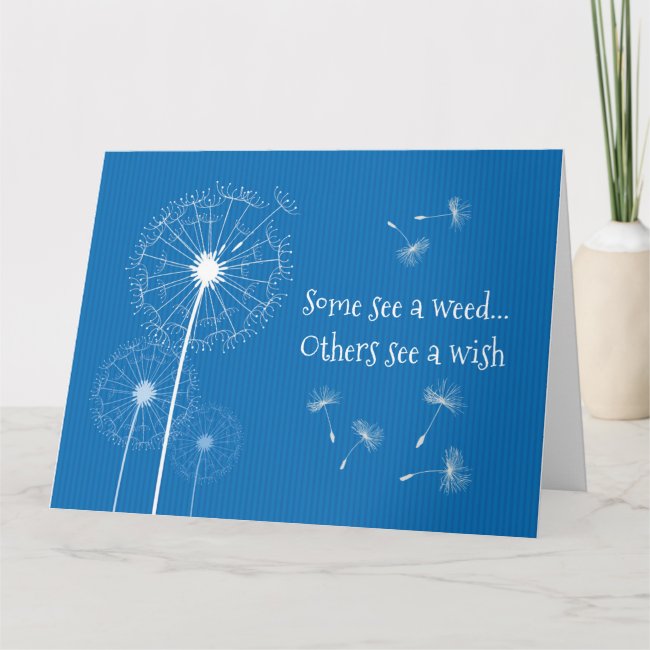 Dandelion Wishes Folded Greeting Card