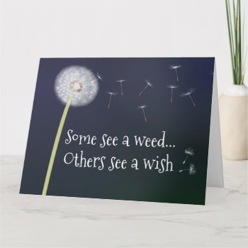 Dandelion Wishes Folded Greeting Card by SjasisDesignSpace at Zazzle