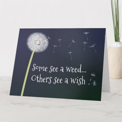 Dandelion Wishes Folded Greeting Card