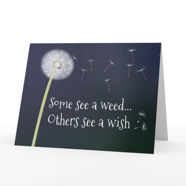 Dandelion Wishes Folded Greeting Card