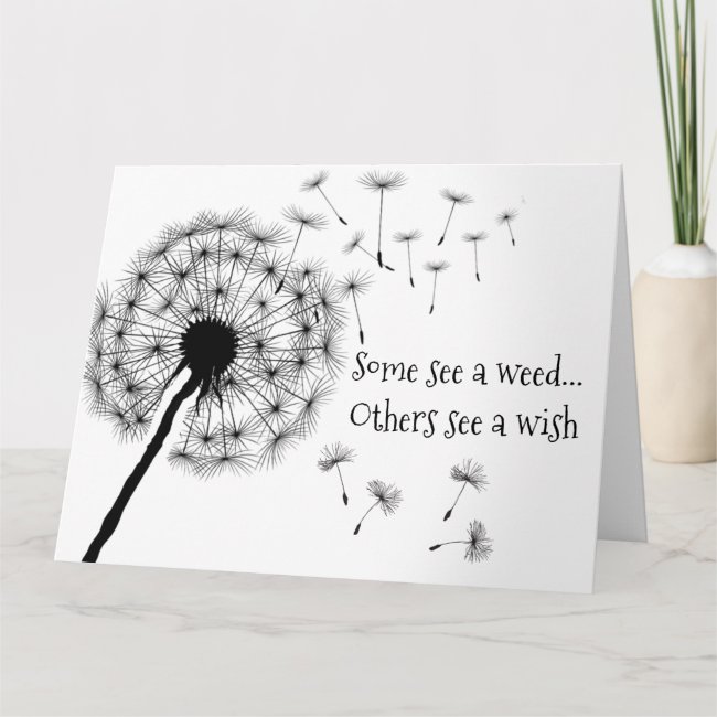 Dandelion Wishes Folded Greeting Card