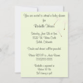 Dandelion Wishes for a Baby Shower in Pinks Invitation (Back)