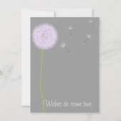 Dandelion Wishes For a Baby Shower in Purples Invitation (Front)