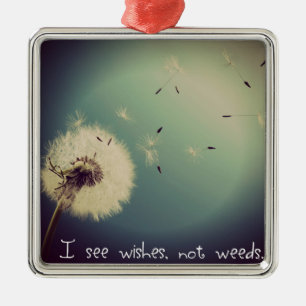 Dandelion Wishes Metal Ornament