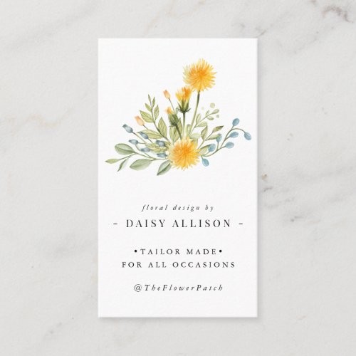 Dandelion Wishes  Spring Wildflower Business Card