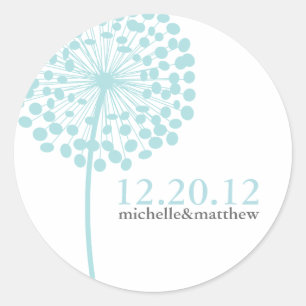 Dandelion Wishes Wedding Favor Stickers
