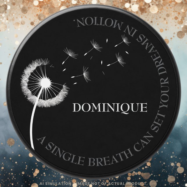 Dandelion Wishing Flower Customizable Motivational Mini Candle Favors (Creator Uploaded)