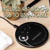 Dandelion Wishing Flower Customizable Motivational Wireless Charger