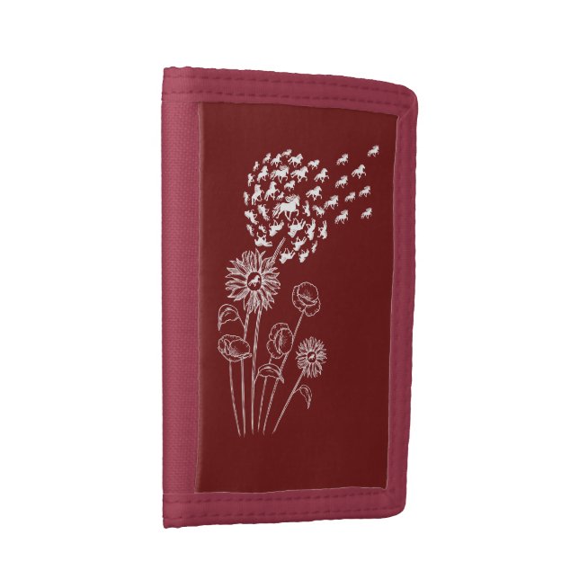 Dandelion with cups  tri-fold wallet (Side)