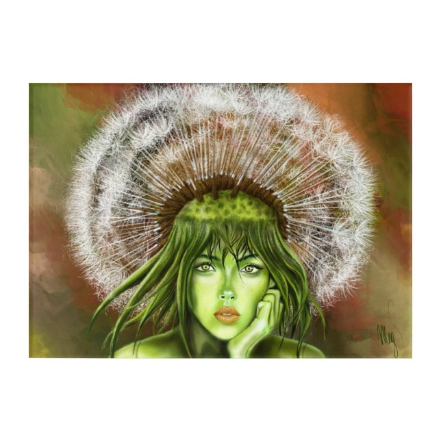 Dandelion Woman Acrylic Print (Front)
