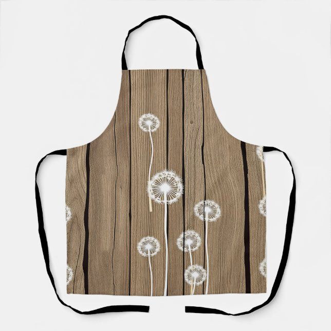 Dandelion Wood Rustic Pattern Apron (Front)