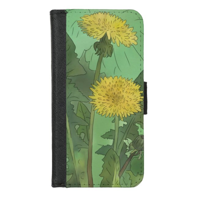 Dandelion Wrap iPhone Wallet Case (Front)