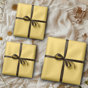 Dandelion Yellow Solid Color Classic Elegant Wrapping Paper Sheets