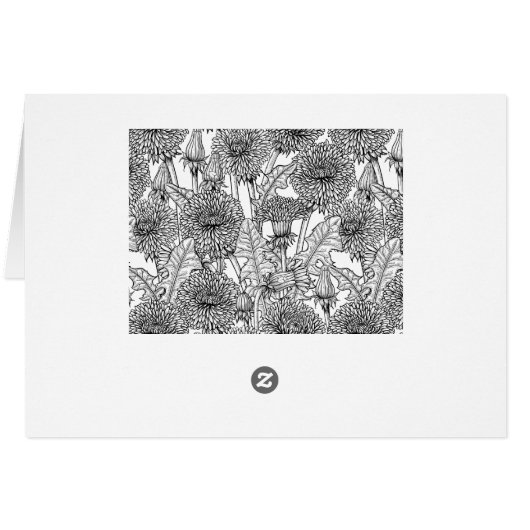 Dandelions, black and white (Back Horizontal)