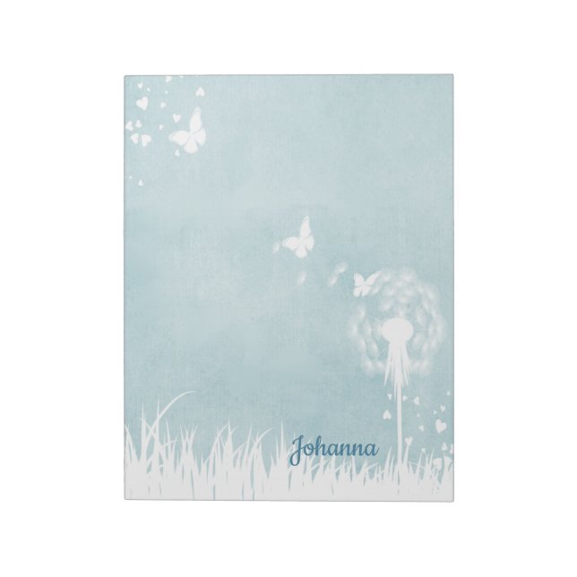 Dandelions, Butterflies & Blue Skies Notepad (Rotated)