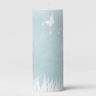 Dandelions, Butterflies & Blue Skies Pillar Candle