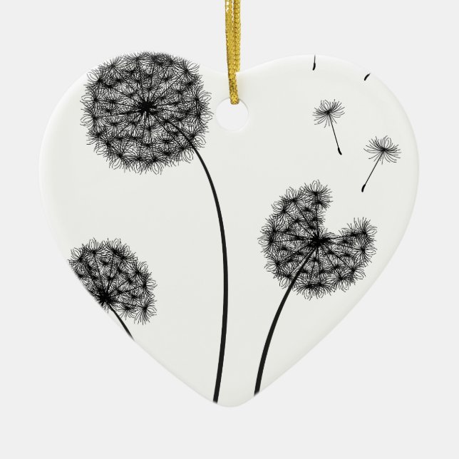 Dandelions Ceramic Ornament (Front)