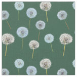 Dandelions Dandelion Clocks Photo Print Green Fabric