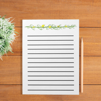 Dandelions Dark Lined Notepad by PinkiesEZ2C at Zazzle
