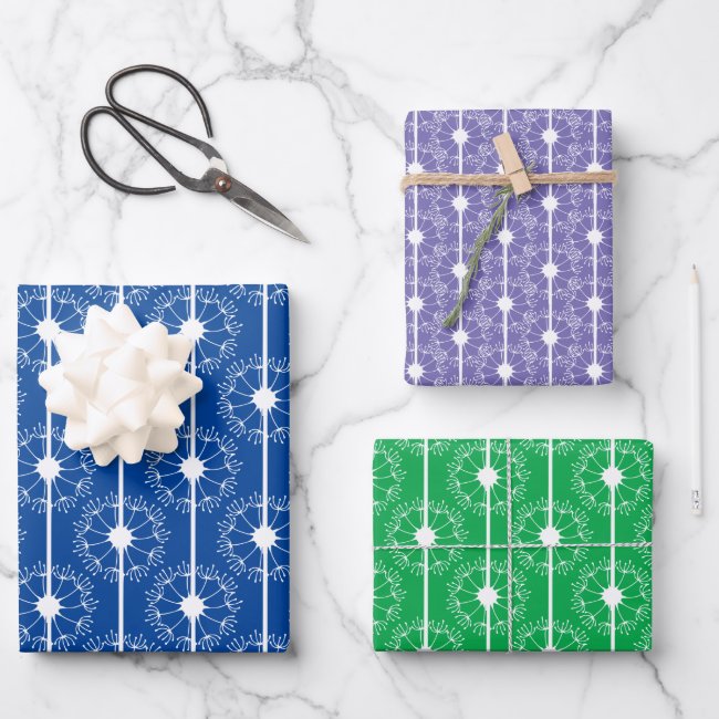 Dandelions Design Wrapping Paper Sheets