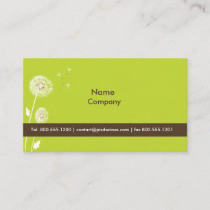 DANDELIONS/DIY color/moss green dark chocolate Business Card