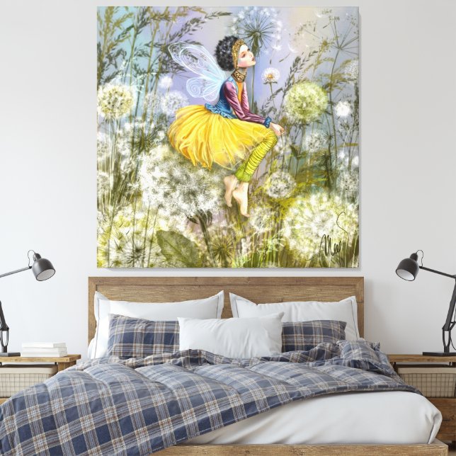 Dandelions Fantasy Canvas Print (Insitu(Bedroom))