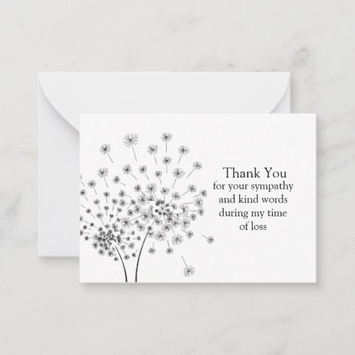 Dandelions Flowers Seeds Flying Thank You Cards