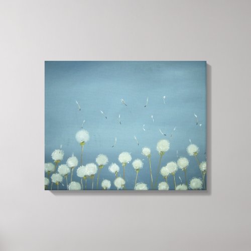 Dandelions Going To Seed _ Wall Hanging Canvas Print