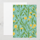 Dandelions, green, yellow and blue (Front/Back)