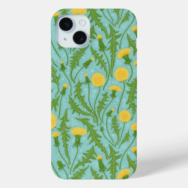 Dandelions, green, yellow and blue Case-Mate iPhone case (Back)
