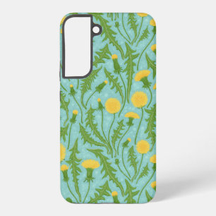 Dandelions, green, yellow and blue samsung galaxy s22+ case