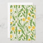 Dandelions, green, yellow and white (Front/Back)