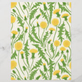 Dandelions, green, yellow and white (Back)
