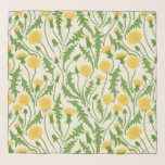 Dandelions, green, yellow and white scarf<br><div class="desc">Hand-painted vector dandelions. Spring pattern.</div>