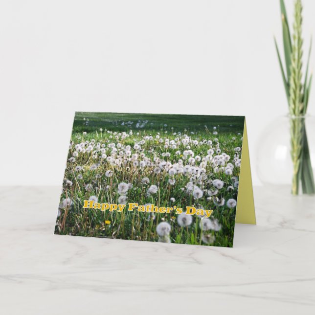 Dandelions Happy Father's Day Humor Card (Front)