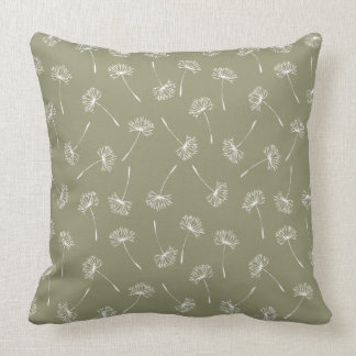 Dandelions in the Field Throw Pillow