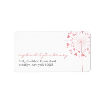 Dandelions Love Cute Summer Wedding Address Labels by fatfatin_blue_knot at Zazzle