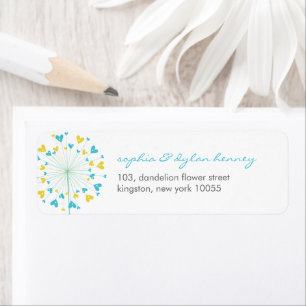 Dandelions Love Cute Summer Wedding Address Labels
