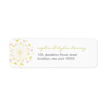 Dandelions Love Cute Summer Wedding Address Labels by fatfatin_blue_knot at Zazzle
