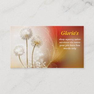 dandelions magic colorful business card