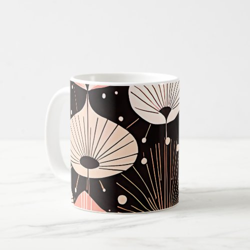 Dandelions _Mid_century_ Retro Modern Design Coffee Mug