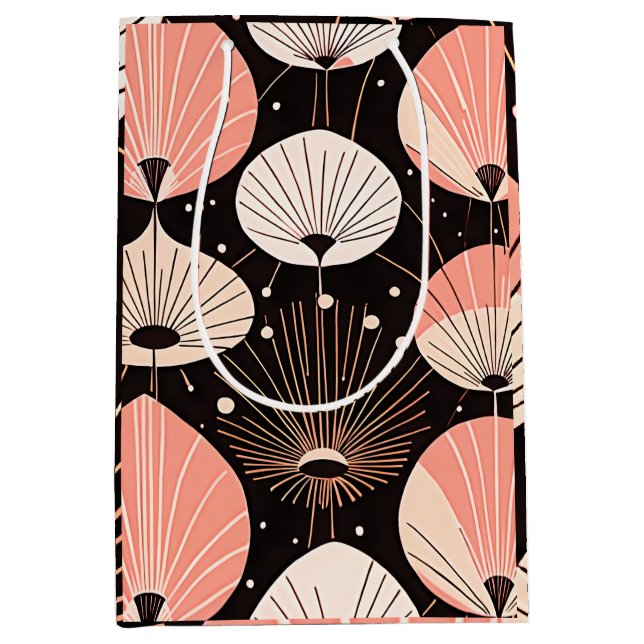 Dandelions -Mid-century- Retro Modern Design Medium Gift Bag (Front)