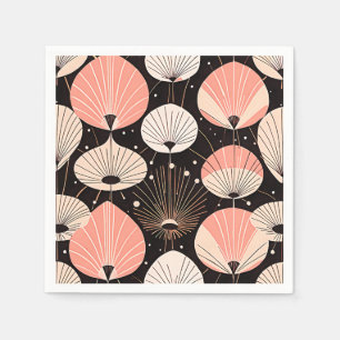 Dandelions -Mid-century- Retro Modern Design Napkins