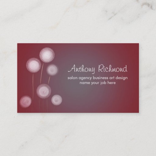 Customizable dandelions modern stylish business cards