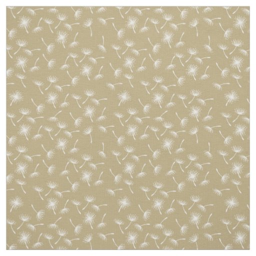 Dandelions on Gold Fabric