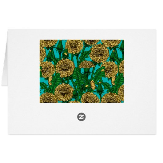 Dandelions on turquoise (Back Horizontal)