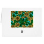Dandelions on turquoise cards (Back Horizontal)
